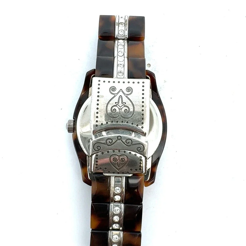 Retired Brighton Dana Point Tortoiseshell Rhinestone Accented Ladies Watch